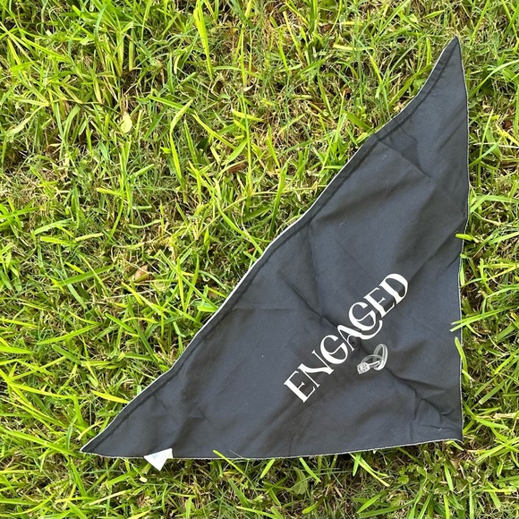 New with Tags Reversible Dog Bandanna “Just Married” “Engaged” Wedding - Picture 3 of 6